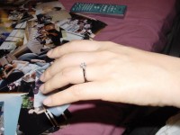The ring on her finger