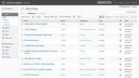 The WordPress dashboard
